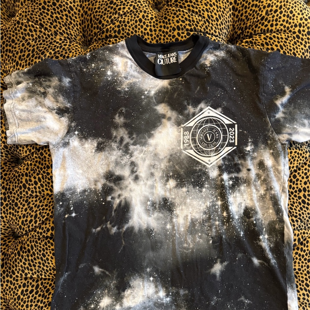Versace Black and White Graphic T-Shirt